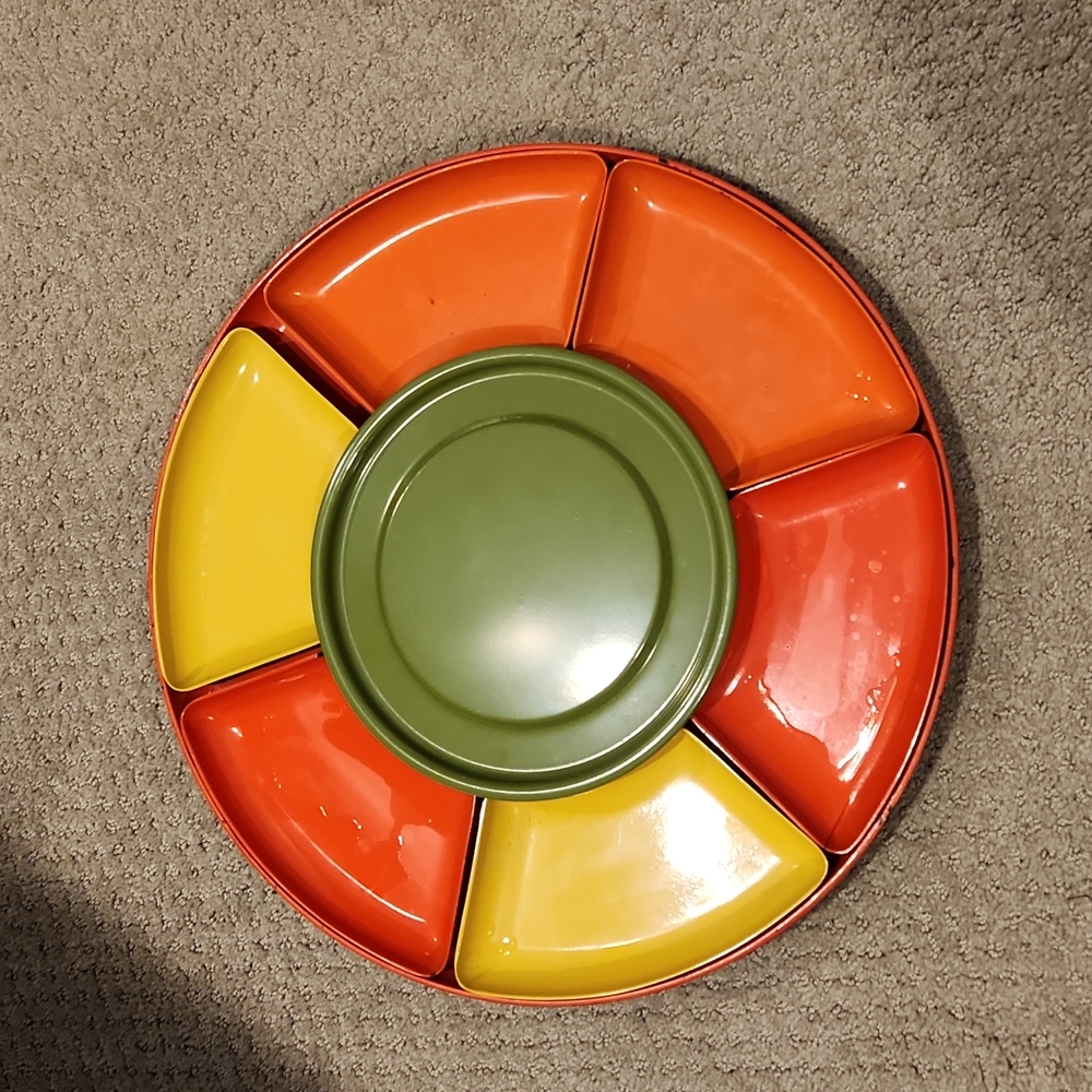 VINTAGE MCM (MID CENTURY MODERN) DIP tray. Multi colored. Must see!